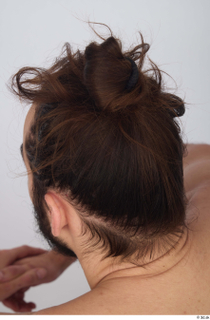 Turgen brown long hair messy bun 0004.jpg